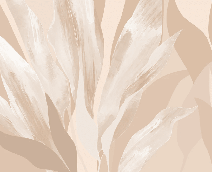 Papier peint étoffe florale beige - Muralconcept