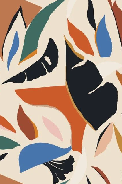 Papier peint contemporain végétal