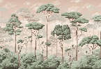 Jasmine voluptuous pine forest panoramic wallpaper