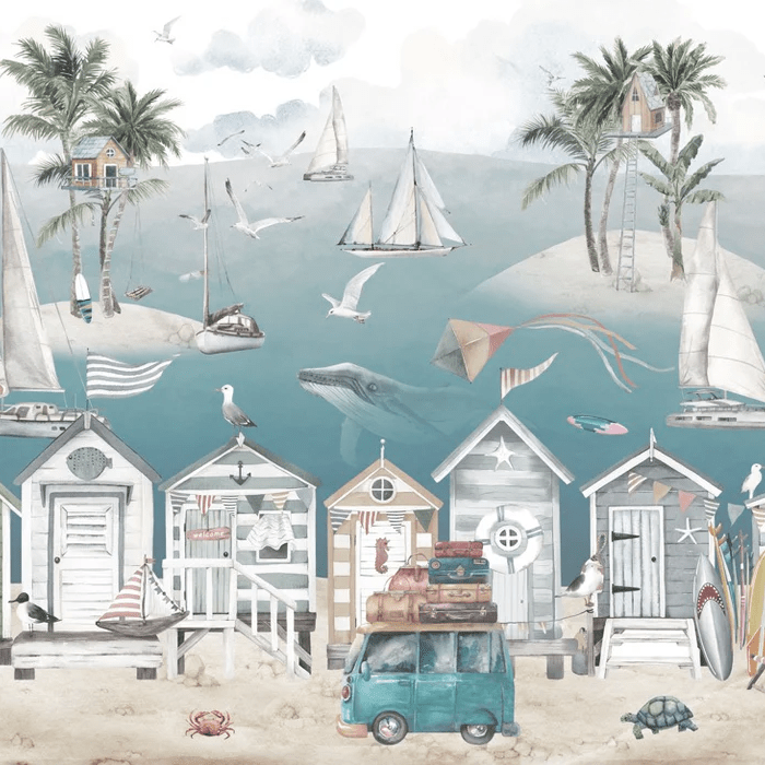 Children's bedroom wallpaper - Cabane des mers