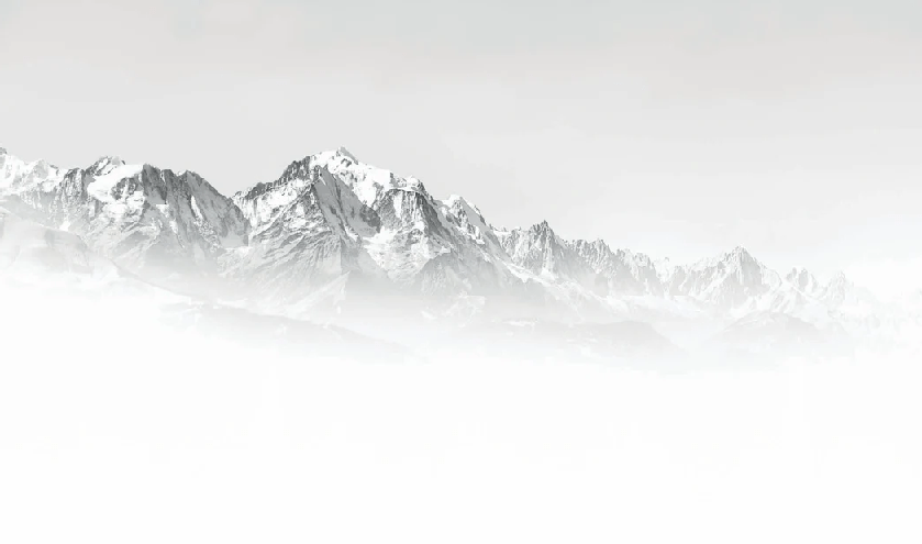 Mont Blanc in the Mist Wallpaper in Black and White