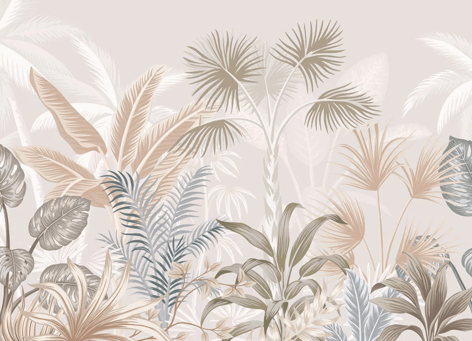 Terracotta jungle panoramic wallpaper