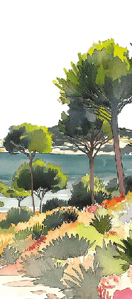 Summer air panoramic wallpaper