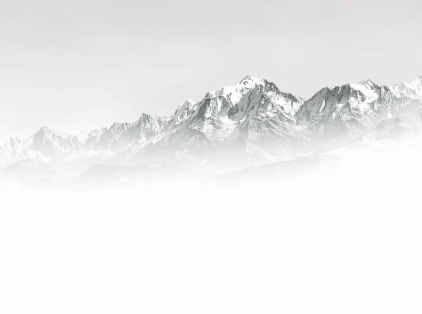 Mont Blanc in the Mist Wallpaper in Black and White