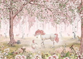 Pink fairy unicorn wallpaper
