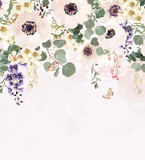 Wonderful flowers bathroom wallpaper