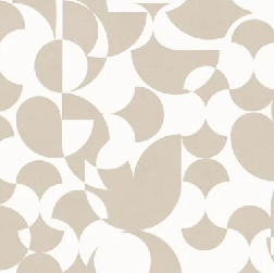 Beige graphic pattern retro wallpaper