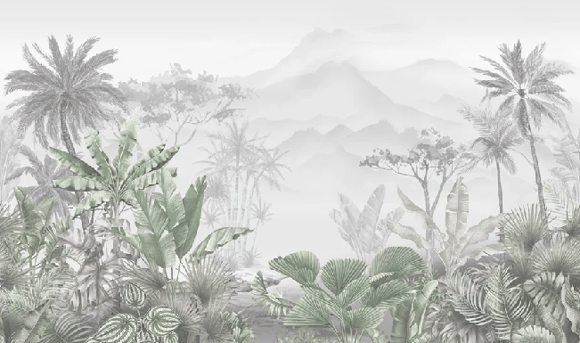 Green tropical trend wallpaper