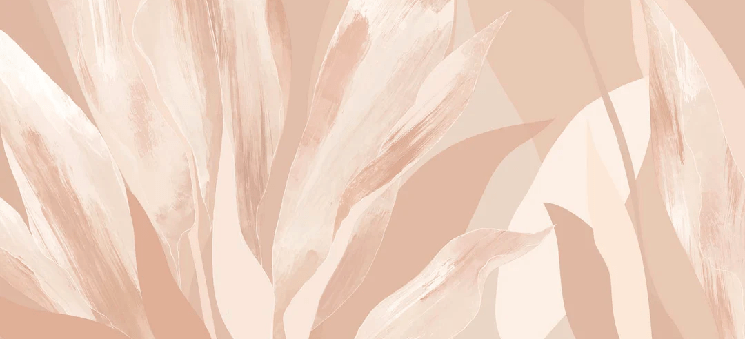 Nude floral fabric wallpaper