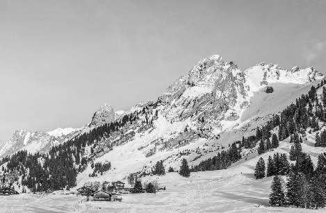 Panoramic wallpaper: Alpine chalet