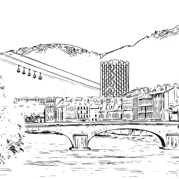 Grenoble Belledonne cable car wallpaper