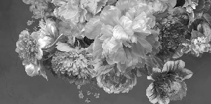 Black and white peony flower wallpaper