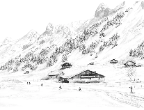 Clusaz cross-country skiing mountain wallpaper Confins