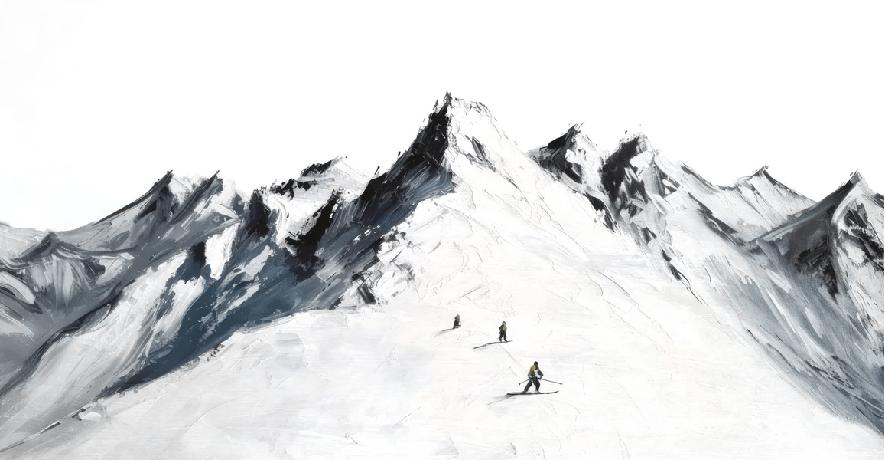 Mountain ski touring wallpaper