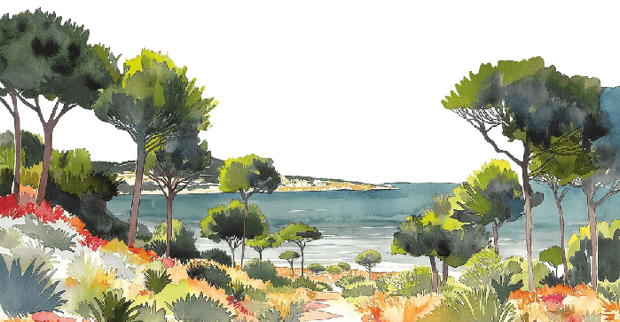 Summer air panoramic wallpaper