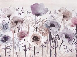 Fleur Parme wallpaper