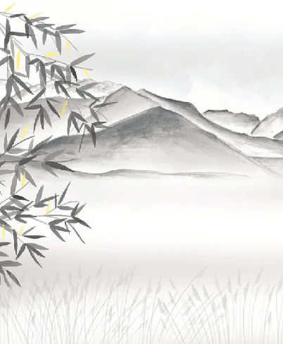 Annecy artistic wallpaper between lake and mountains GRAY