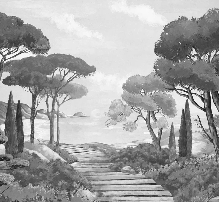 Papier peint balade dans les calanques, XXL, tendance