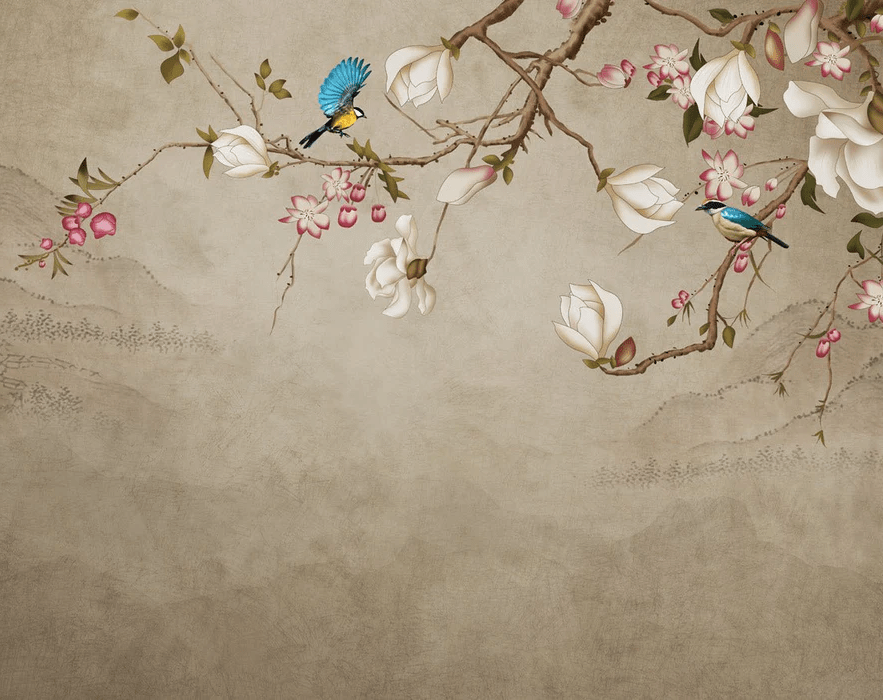 Romantic bird wallpaper