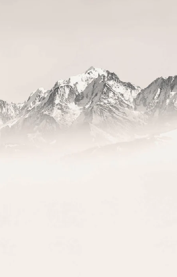 Papier peint bureau Mont Blanc dans la brume sépia