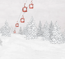 Red gondola mountain wallpaper