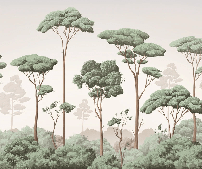 Light Breeze Pine Forest Wallpaper