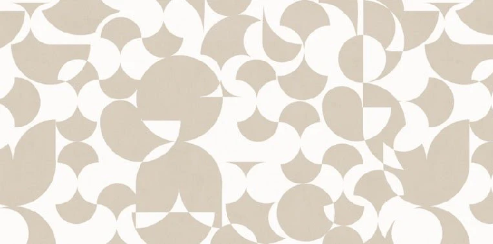 Papier peint rétro forme graphique beige, XXL, tendance