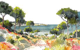 Summer air panoramic wallpaper