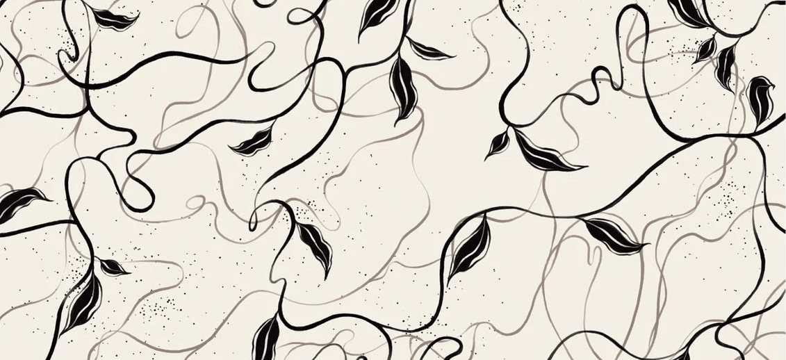 Plant-based wallpaper - Greige lines