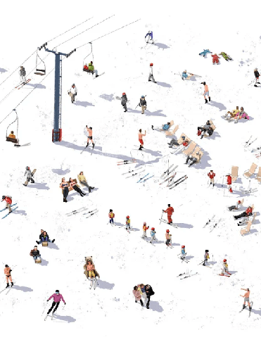 Après ski panoramic wallpaper