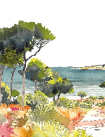 Summer air panoramic wallpaper