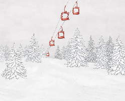 Red mountain cable car wallpaper