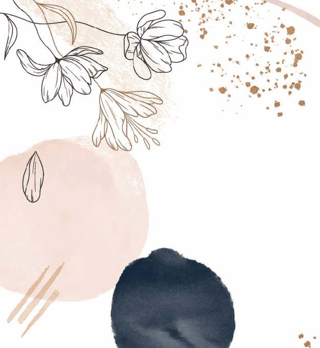 Wallpaper with shapes and flowers