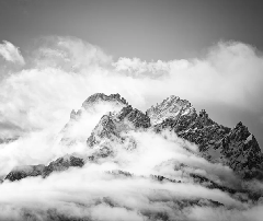 Panoramic wallpaper featuring the Dolomites