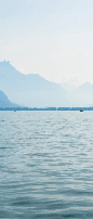 Panoramic wallpaper Lake Geneva – Mountains and lake