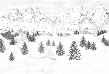 Papier peint Aiguilles d'Arves - Muralconcept