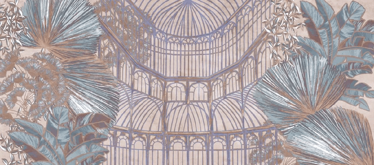 Plant-based glass wallpaper