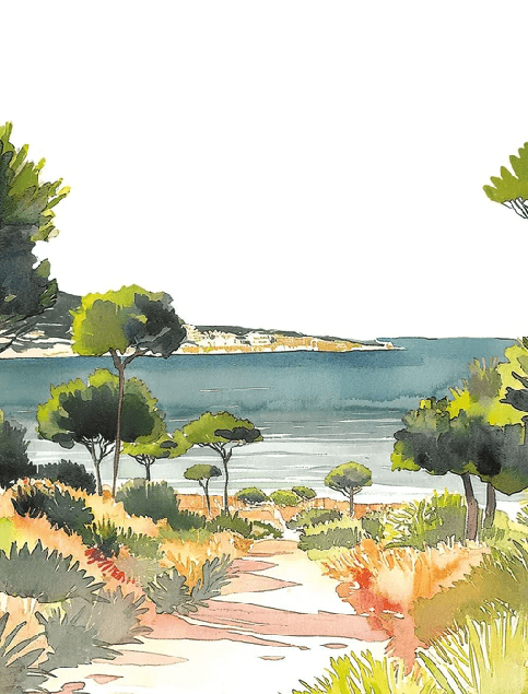 Summer air panoramic wallpaper