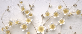 3D white flower wallpaper