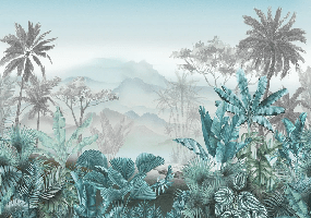 Tropical blue wallpaper