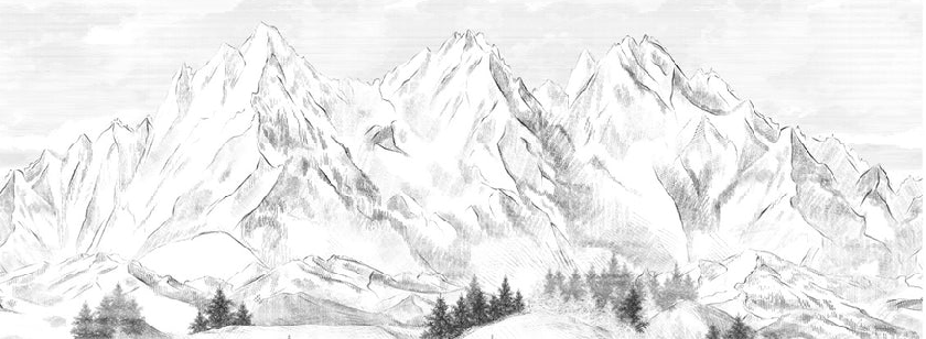 Papier peint montagne sommets de Chamonix