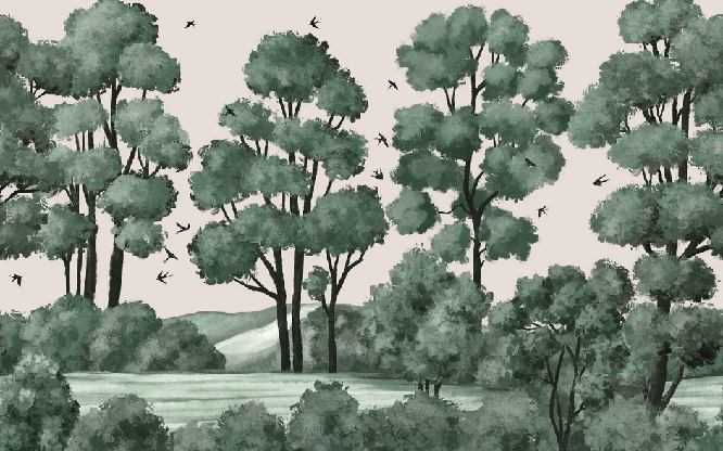 River forest landscape wallpaper