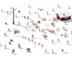 Panoramic après-ski wallpaper