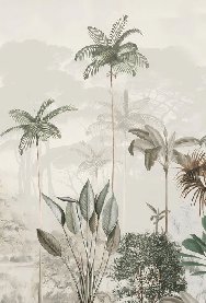 Green jungle eden panoramic wallpaper