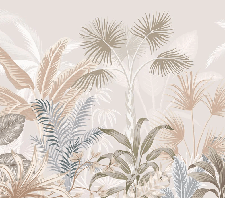 Terracotta jungle panoramic wallpaper