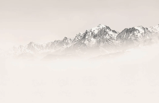Papier peint Mont Blanc dans la brume sépia