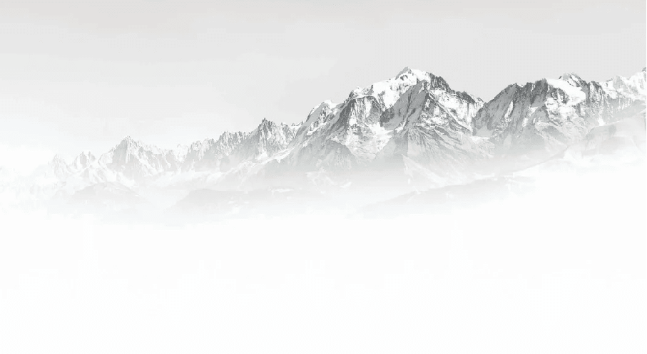 Papier peint Mont Blanc dans la brume noir et blanc - Muralconcept