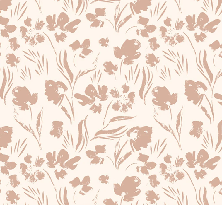 Powder beige floral wallpaper