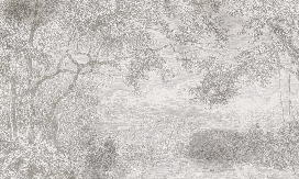 Panoramic wallpaper featuring a countryside landscape