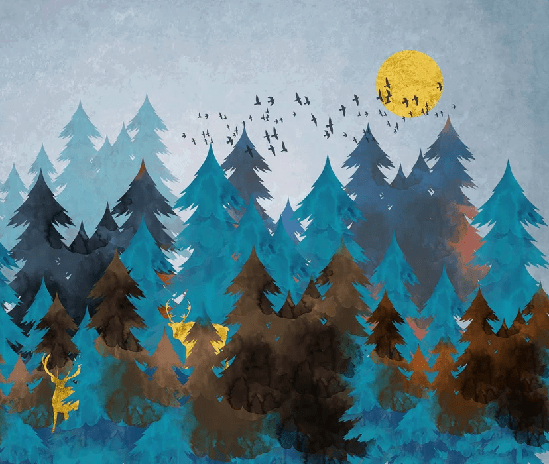 Inspiring Abstract Forest Wallpaper